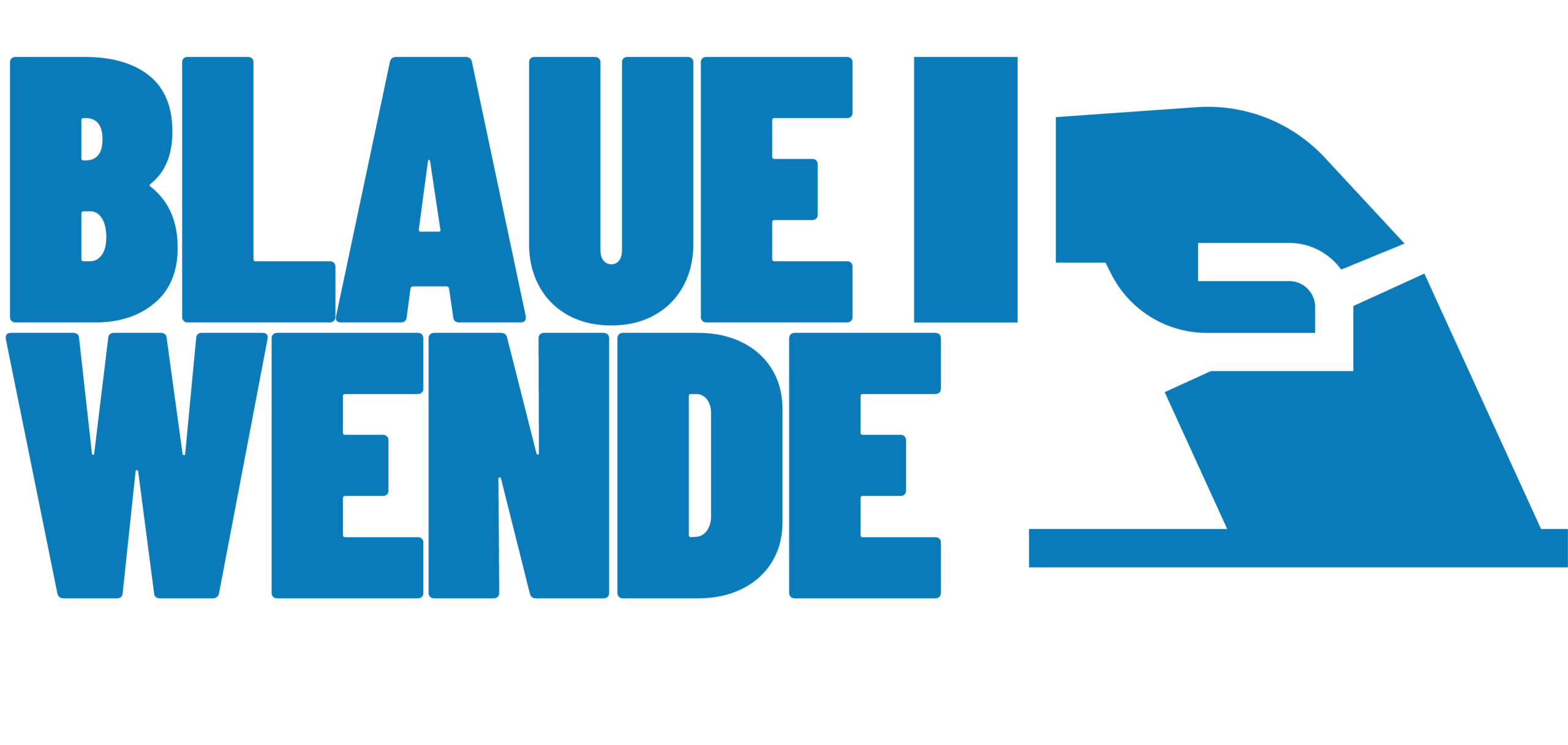 Blaue Wende call to Action blau